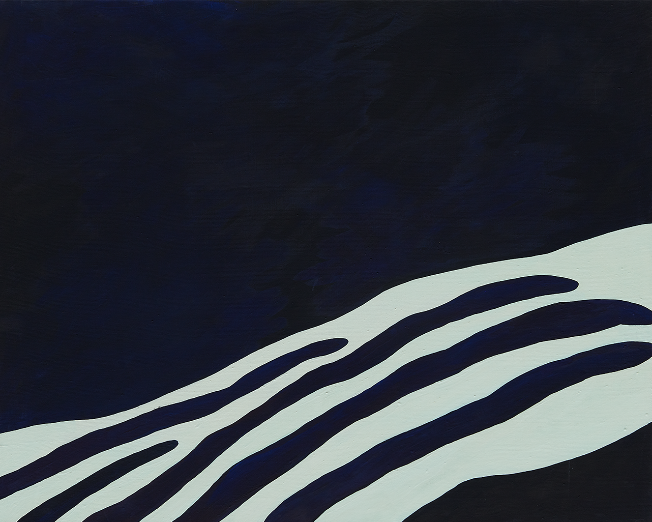 Anna Rutkowska, "Bruzdy", 2022, tempera jajeczna, płótno, 80 x 100cm. Fot. Adam Gut