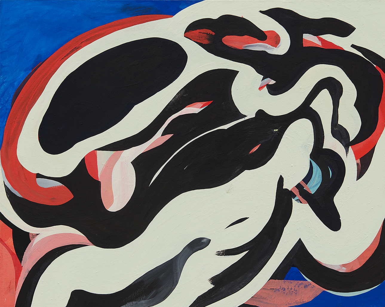 Anna Rutkowska, "Zakłócenia układu", 2022, jajeczna, płótno, 80 x 100 cm. Fot. Adam Gut