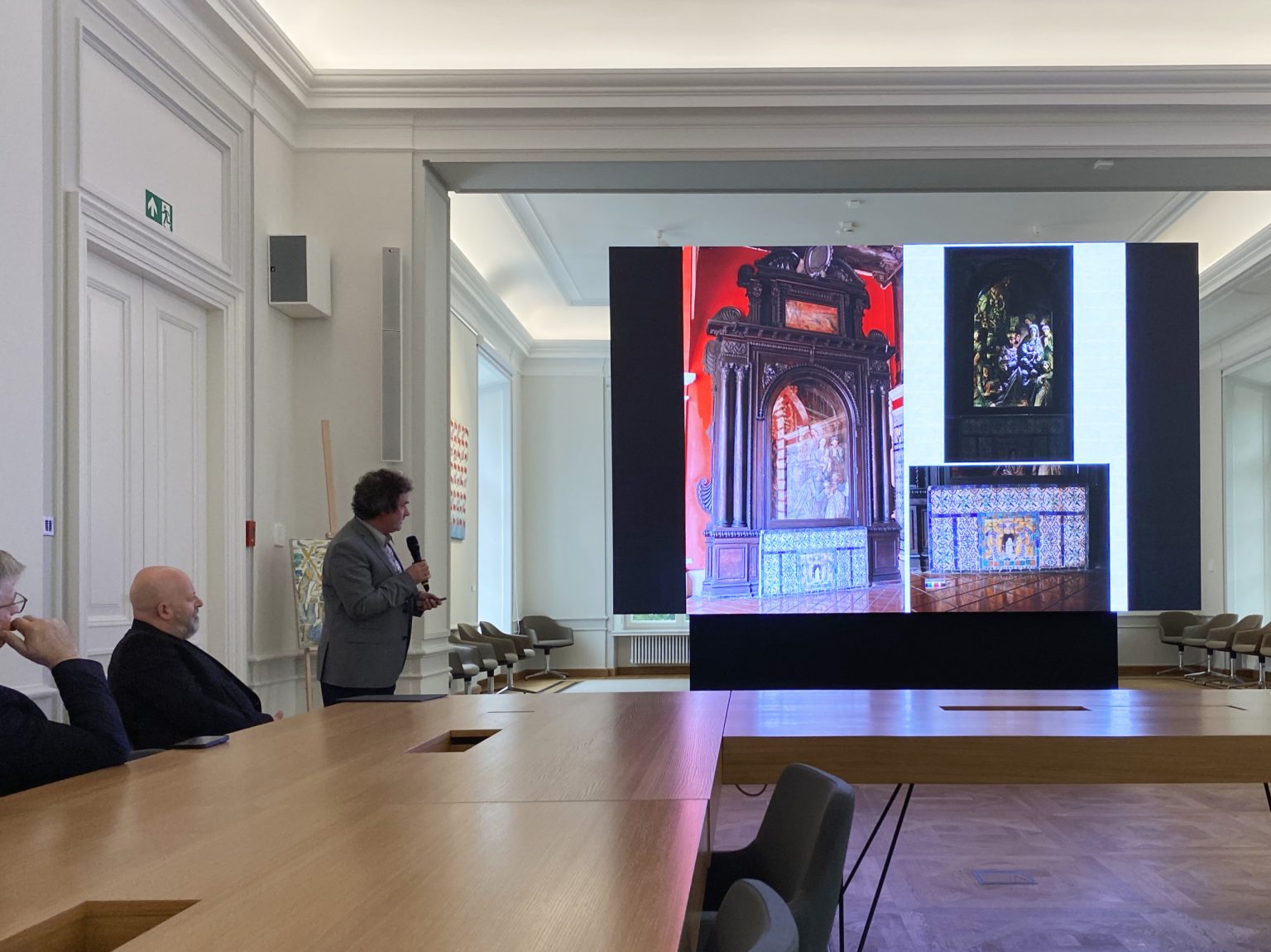 Prezentacja projektu konserwatorskiego w Klasztorze Santo Domingo w Limie (Peru) pod kierownictwem prof. Jacka Martusewicza, 18 maja 2023, ASP w Warszawie.