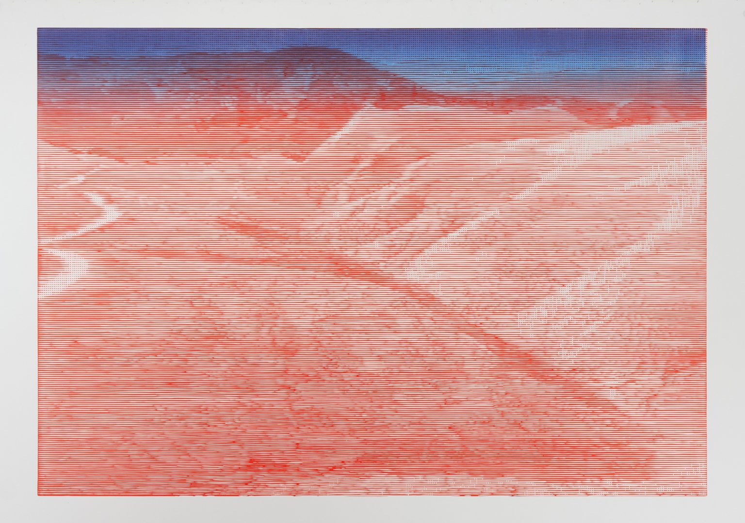 "Zabriskie Point", Wojciech Tylbor-Kubrakiewicz, linoryt, 2023