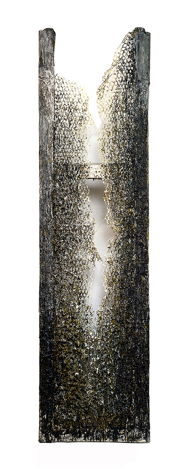 „Parkan”. Siatka metalowa, wosk, emulska, olej. 1995