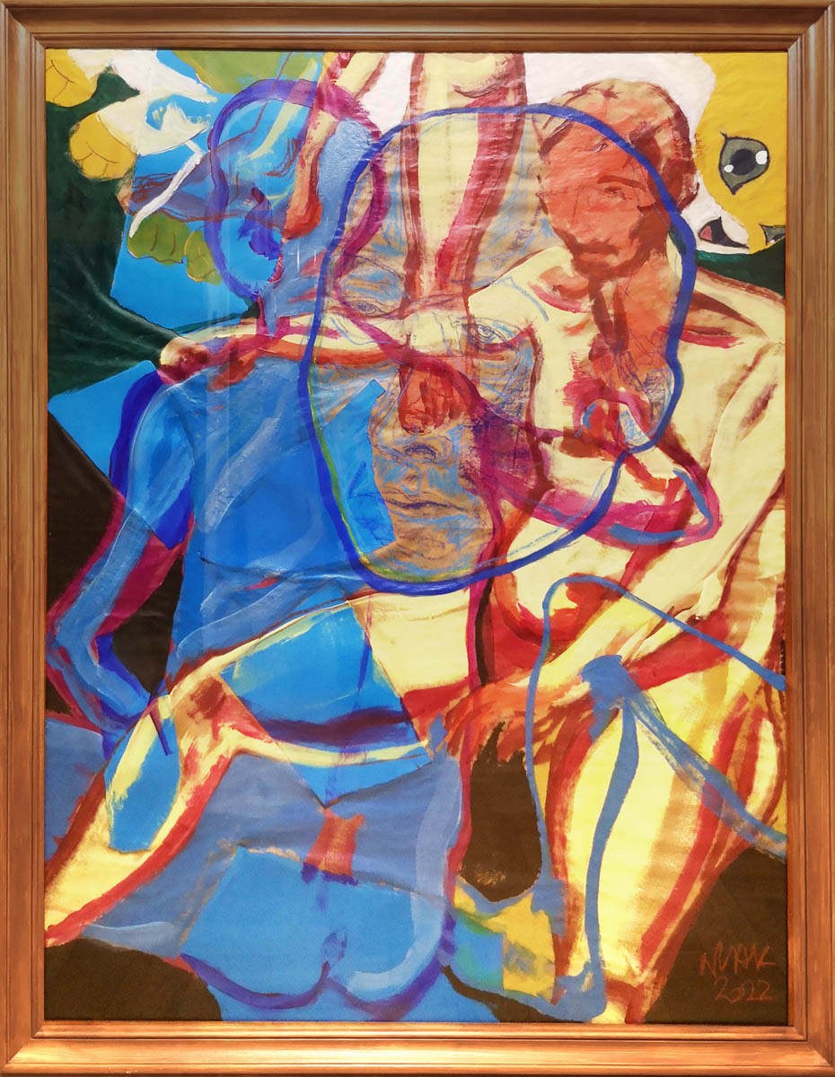 Wielokrotnie nałożone na siebie rysunki kobiet