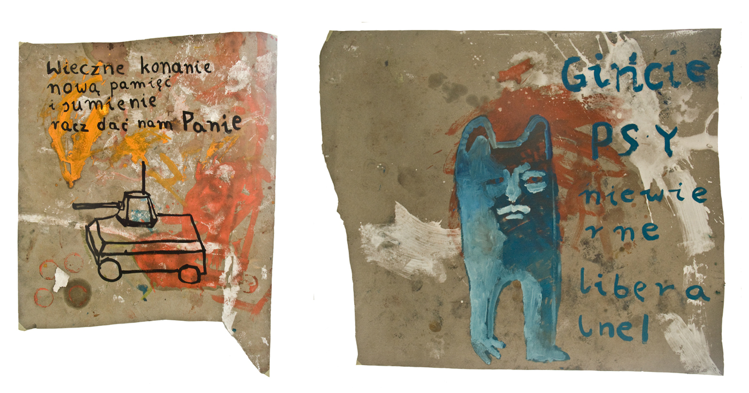 Bez tytułu. Farba olejna, tektura. 2010