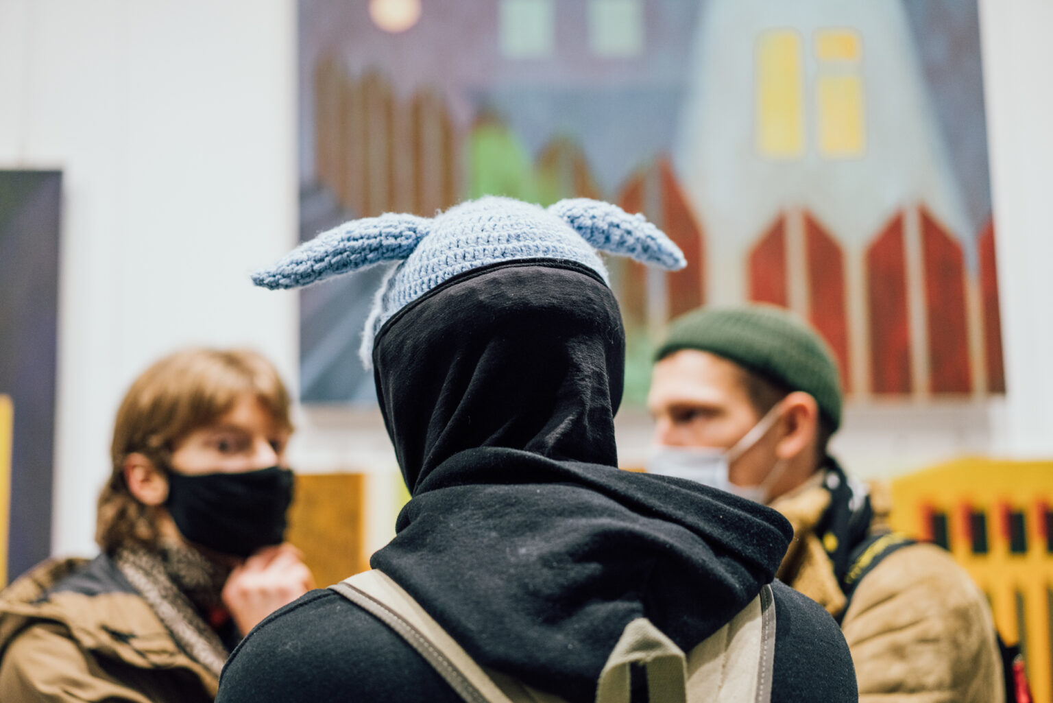 Zwiedzający wystawę