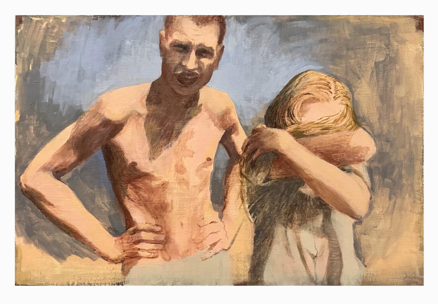 Obraz przedstawiający sylwetki dwóch osób