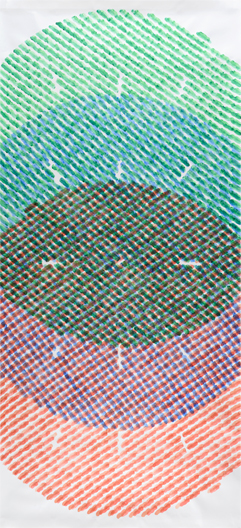 Półkoliste kolorowe motywy graficzne