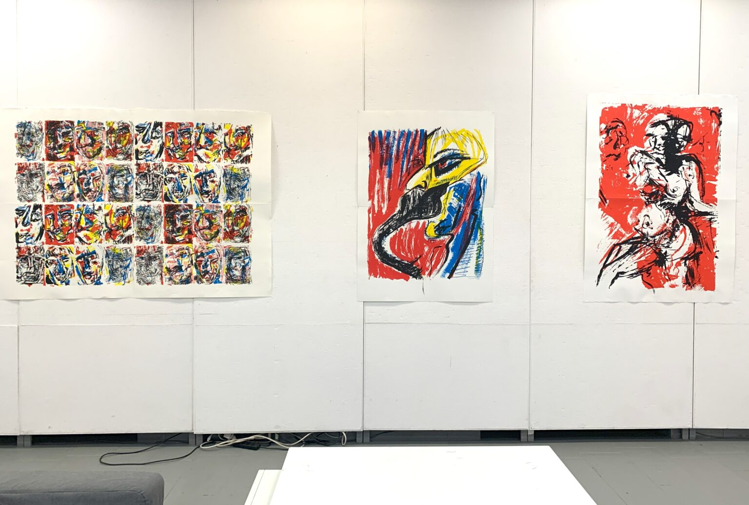 Prace na ścianie w pracowni