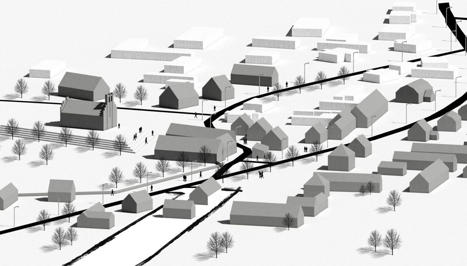 Wizualizacja komputerowa terenu wiejskiego