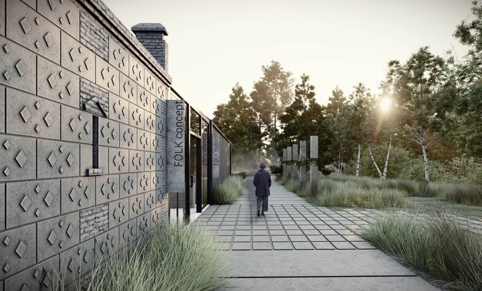 Wizualizacja budynku z zewnątrz