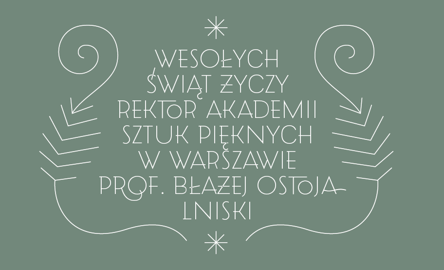 Tekt życzęń świątecznych na seledynowym tle