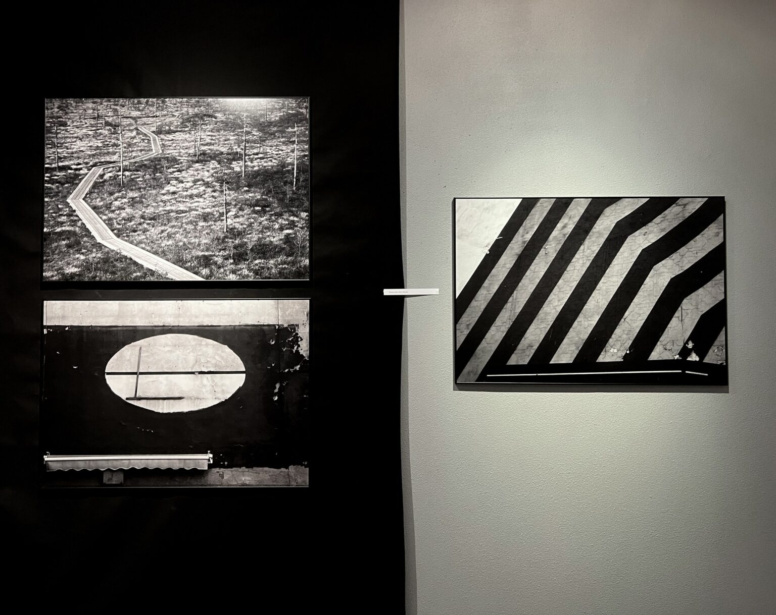 trzy fotografie czarno-białe