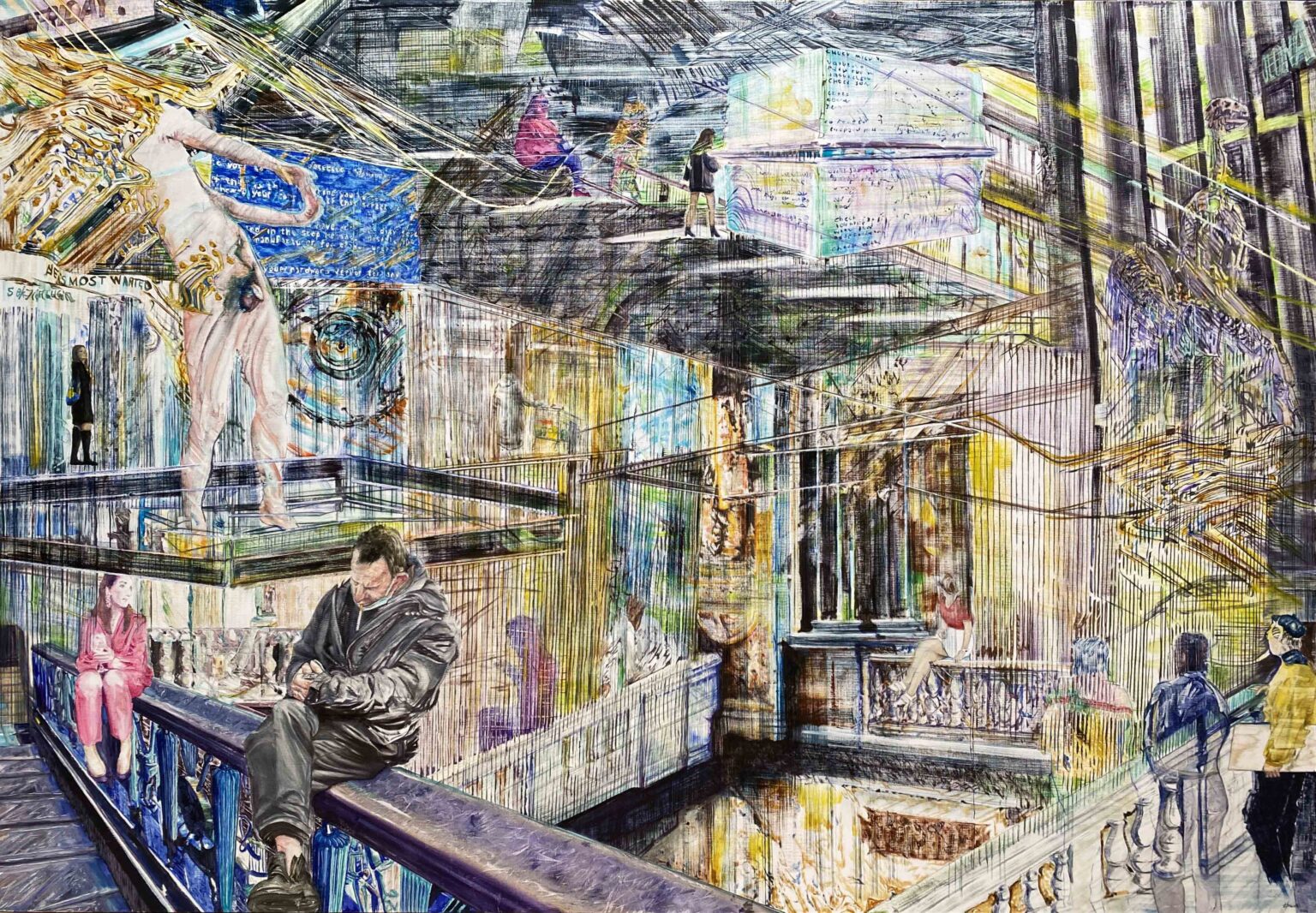 kolorowy obraz olejny