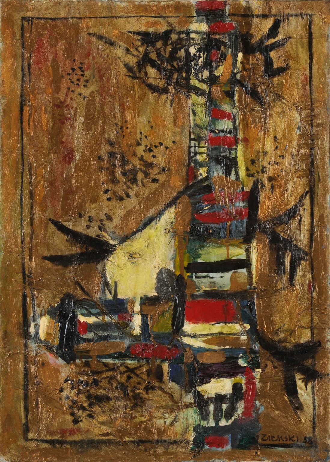 przedstawienie ptaka w złocie