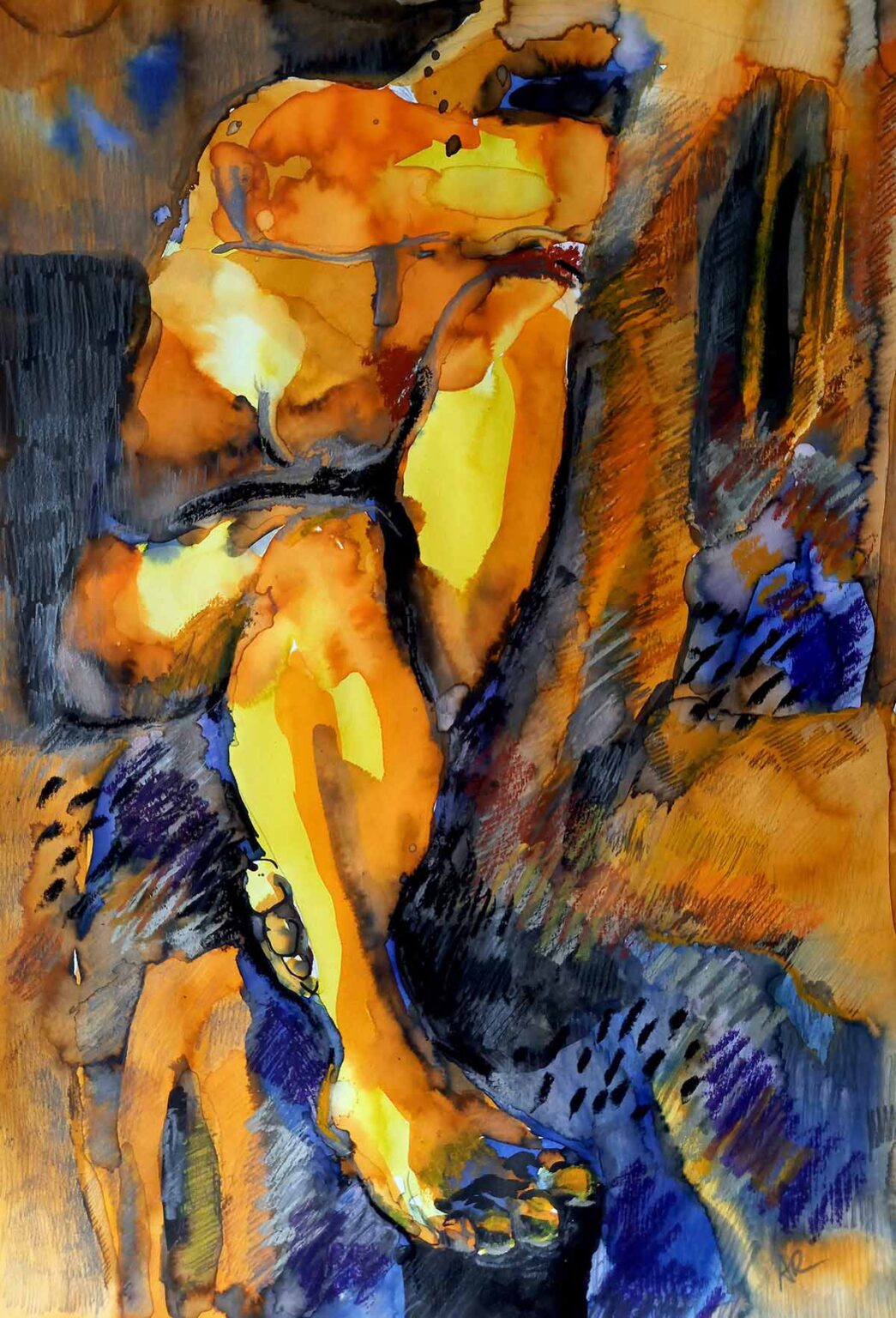 Barwny obraz - postać abstrakcyjne