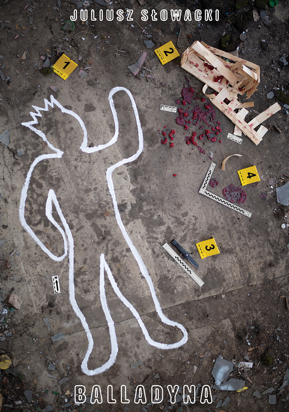 Plakat z motywem obrysu ciała