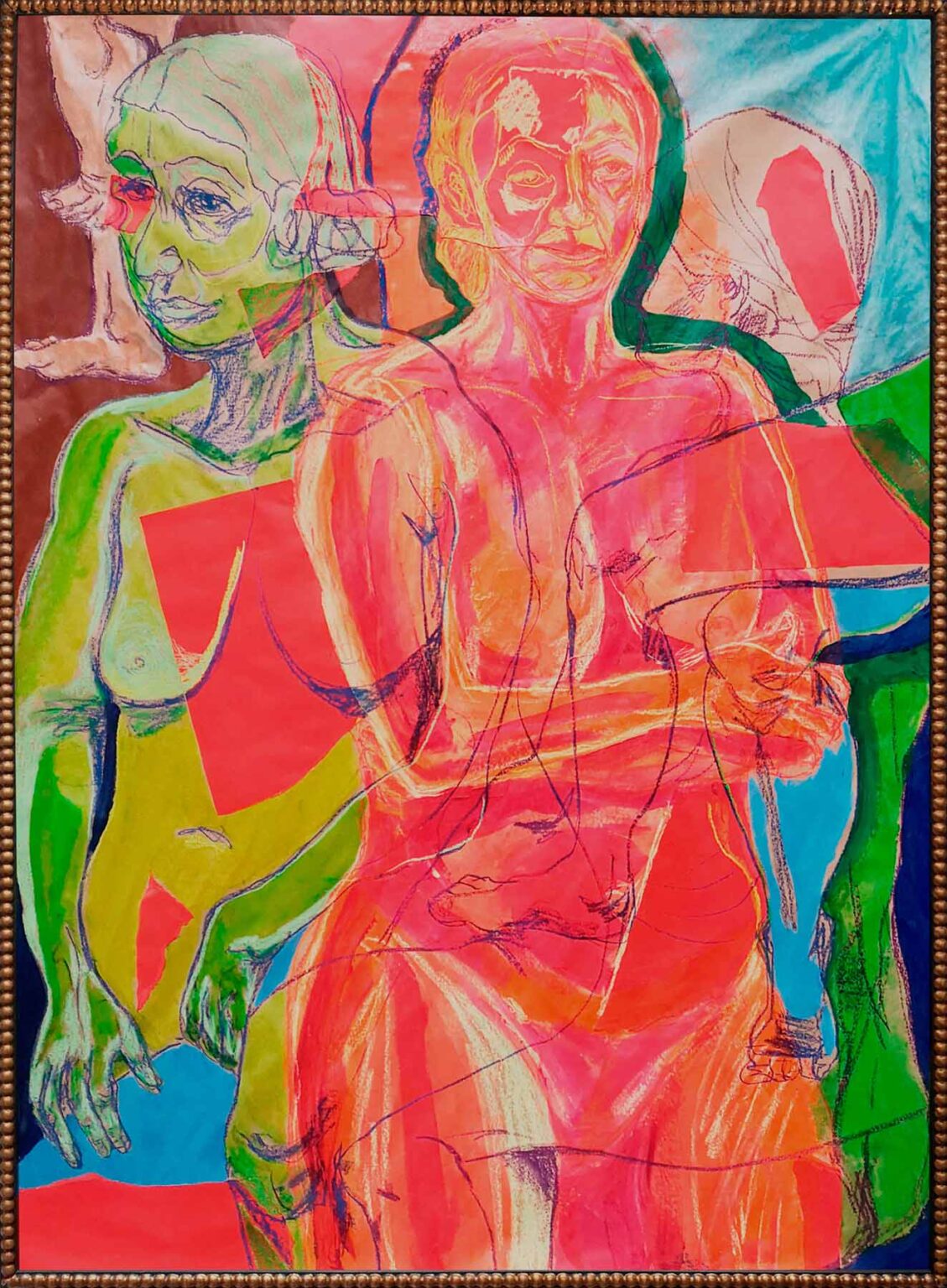 Barwny obraz - postaci abstrakcyjne