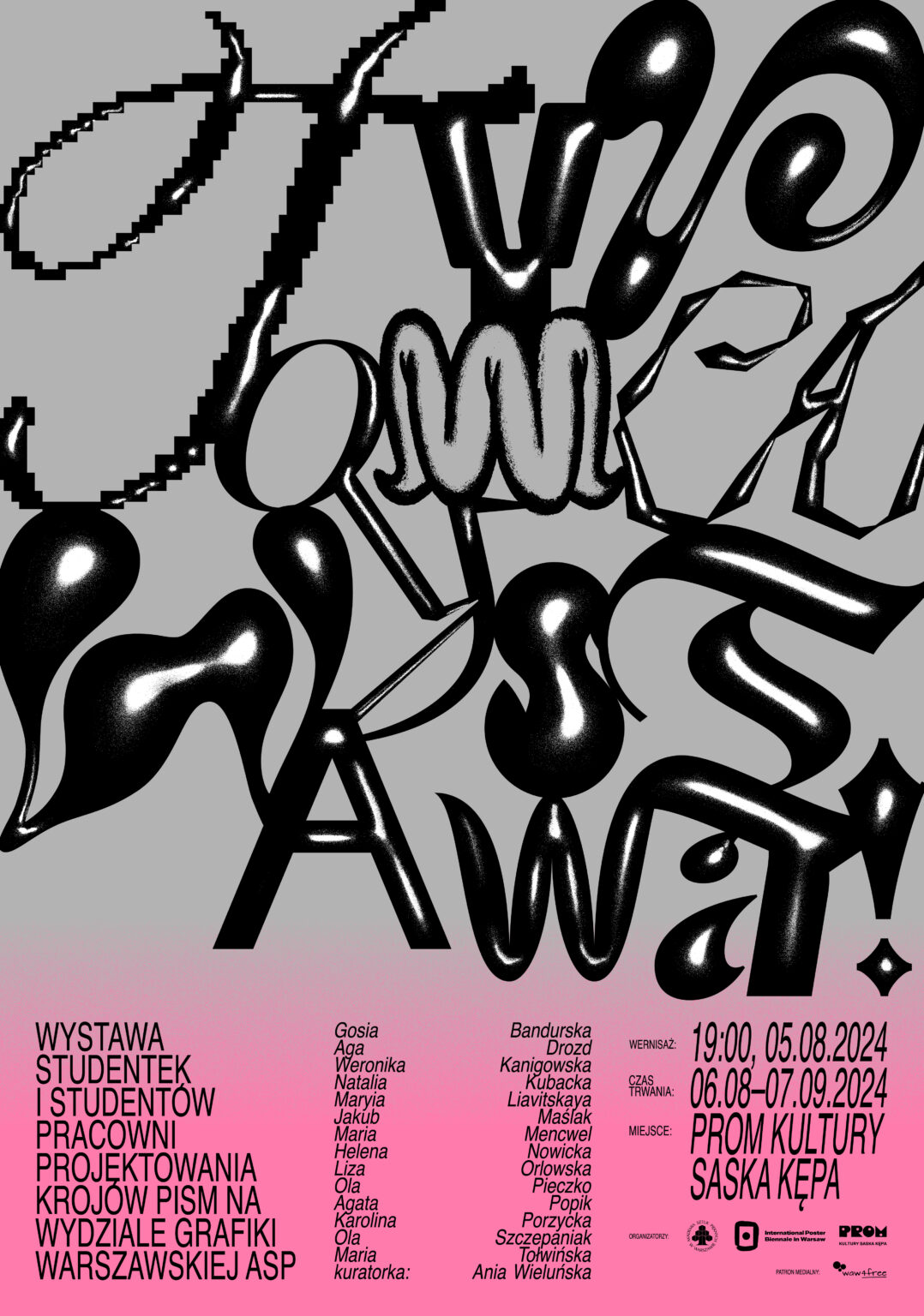 infografika zawiera różne kroje pisma