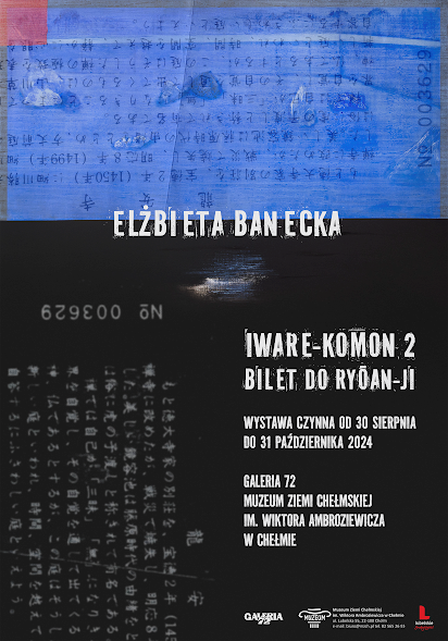 Infografika z tekstem japońskim i błękitnym elementem kolorystycznym