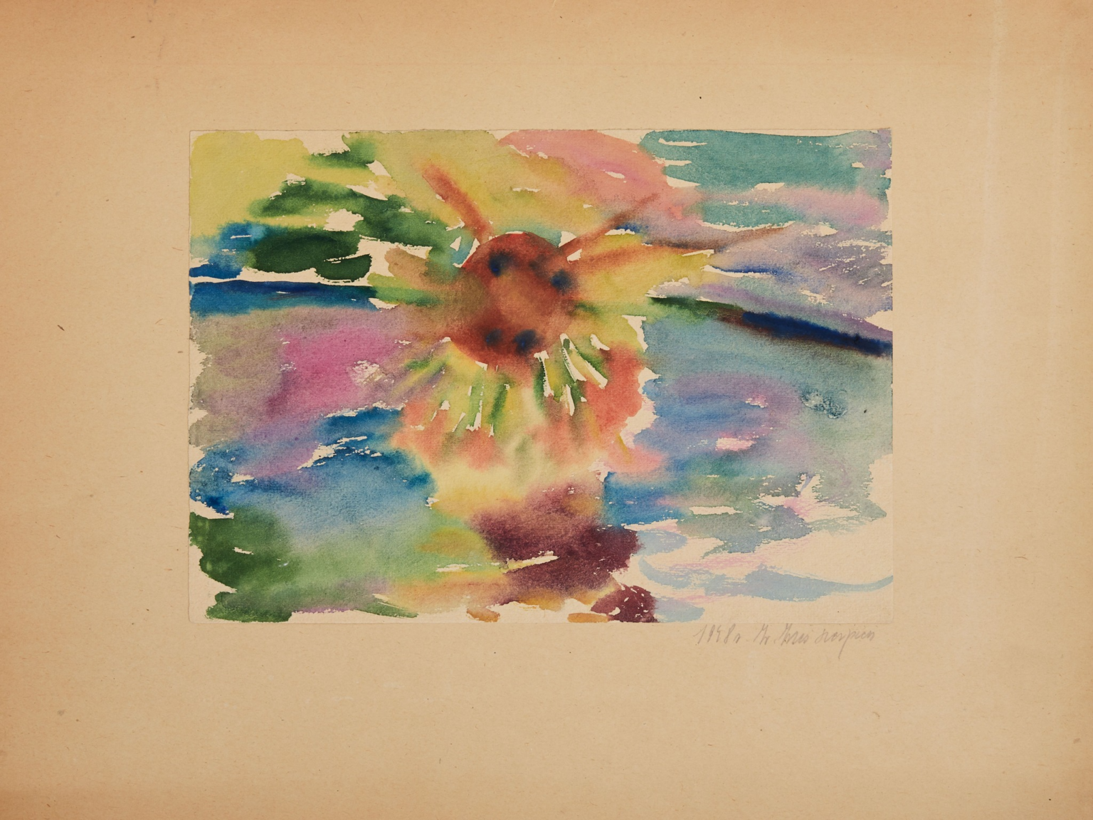 pastelowy obraz z motywem kwiatowym