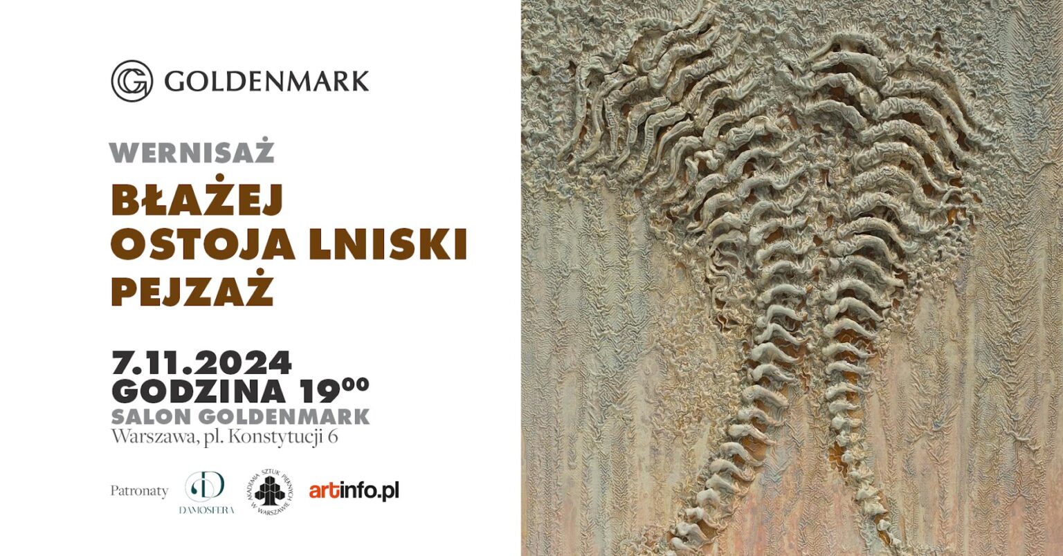 grafika z informacjami o wystawie oraz fragment obrazu