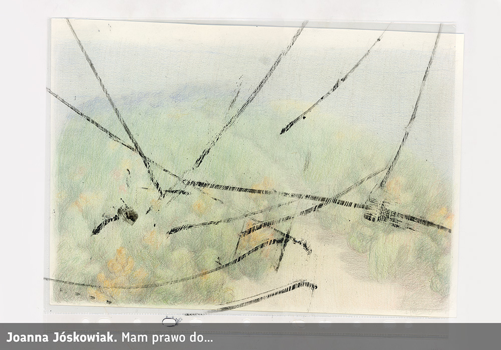 abstrakcyjny rysunek w pastelowych barwach