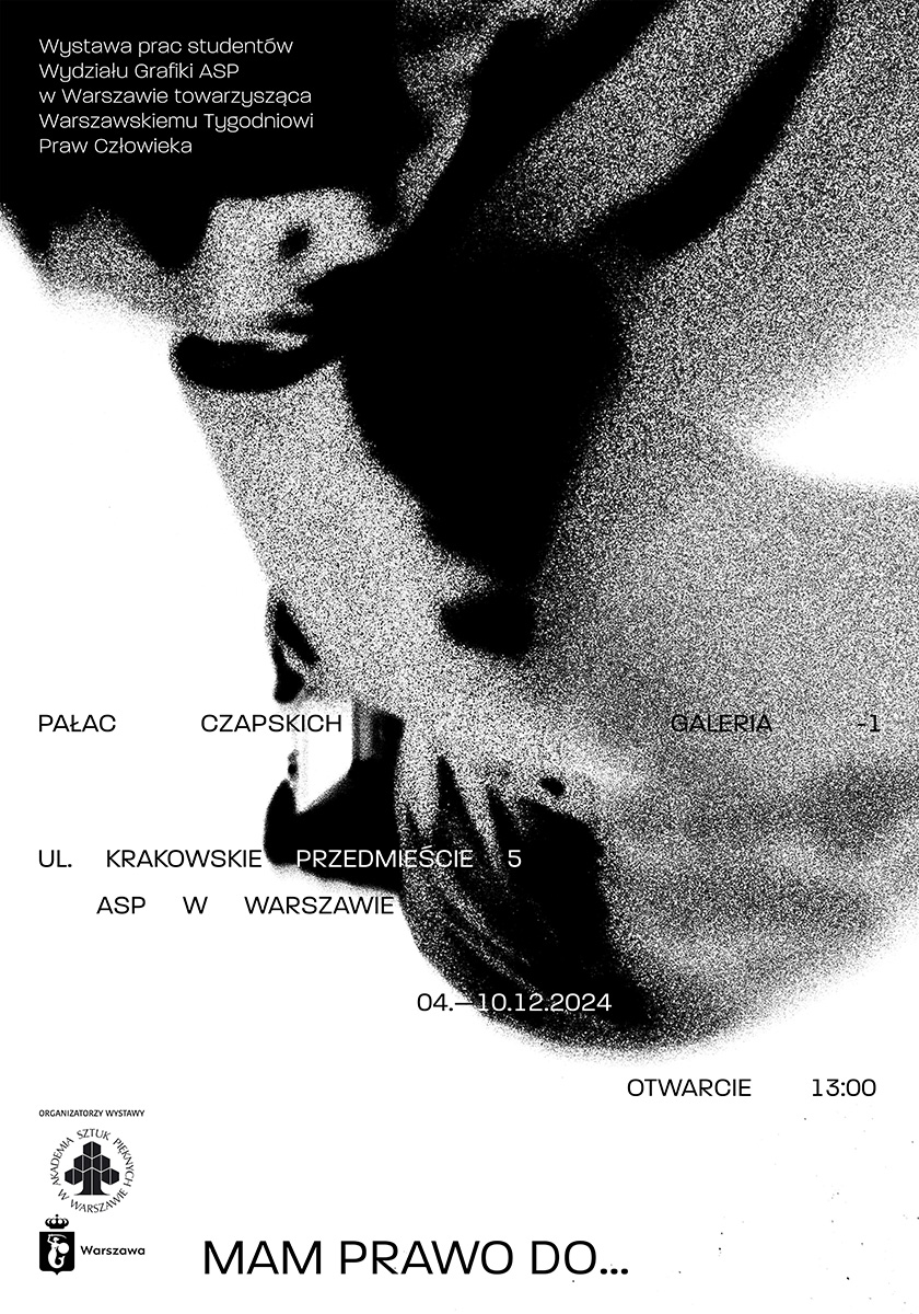 plakat abstrakcyjny w czarno-bieli