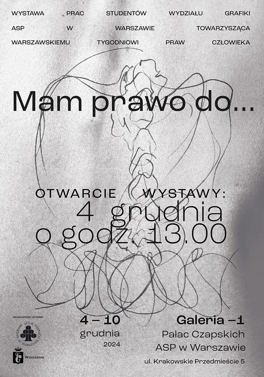 jasny plakat z liternictwem