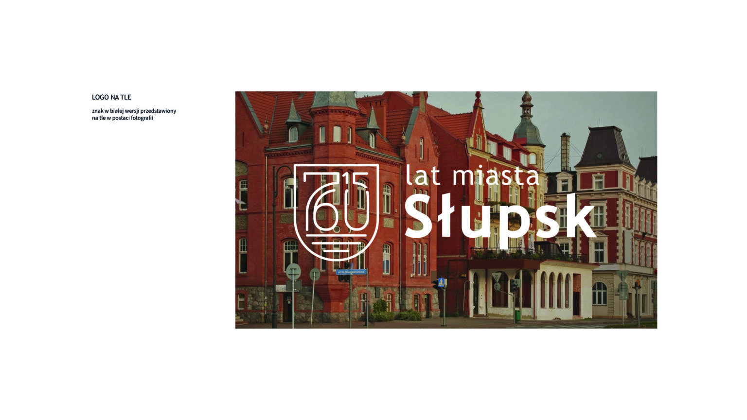 wizualizacja - logotyp na tle zdjęcia z ceglanymi kamienicami