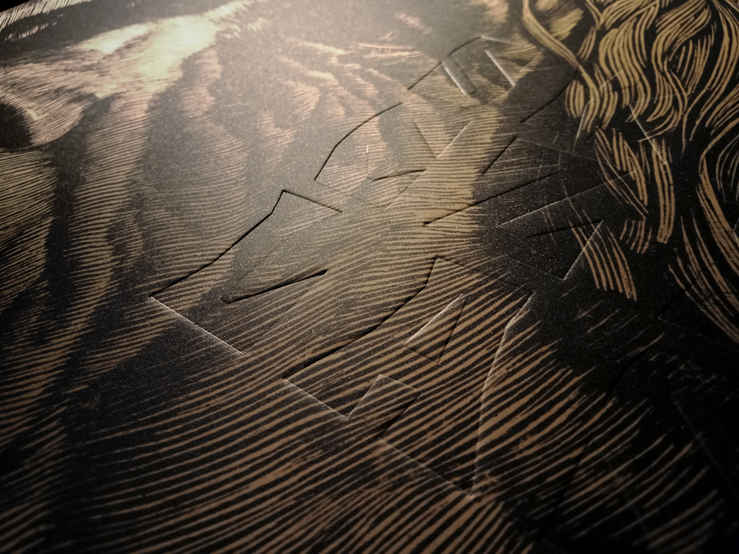 druk wklęsły zbliżenie