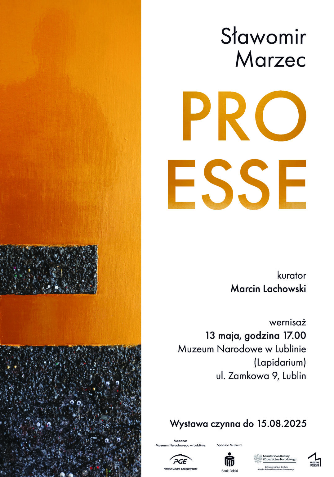 Plakat zawiera fragment obrazu z dominującym złotym elementem i napisy