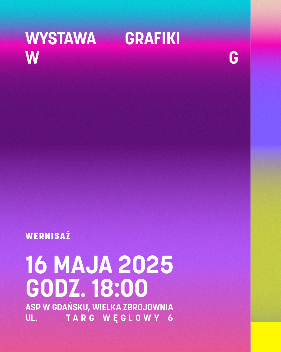 grafika w neonowych kolorach z napisami