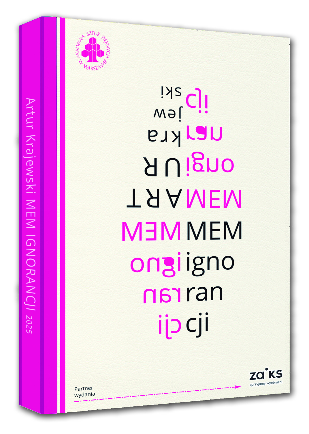 zdjęcie książki z różowym grzbietem